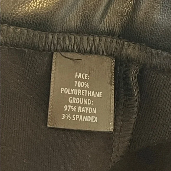 St. John faux leather pants, zipper at leg, black size S NWOT - Picture 12 of 14